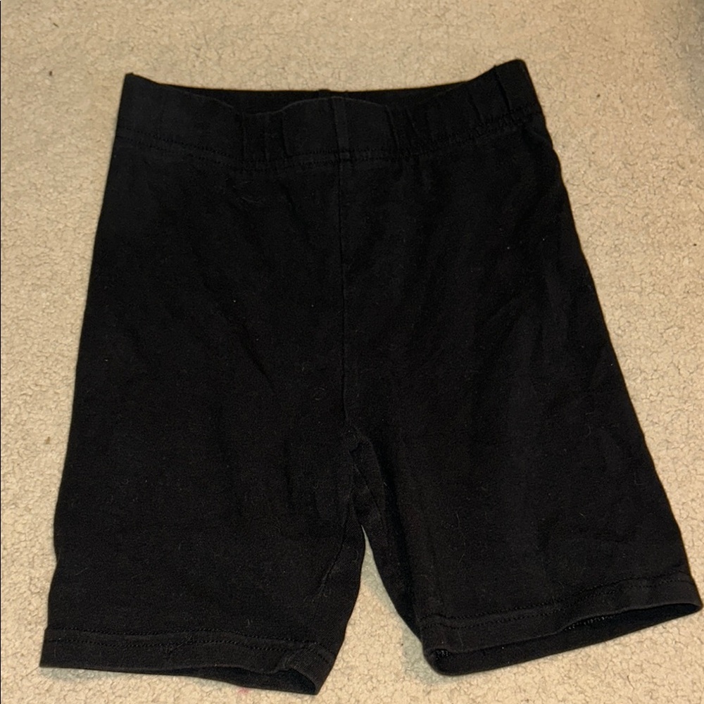 H&M Black Bike Shorts Stretchy Mid-Thigh